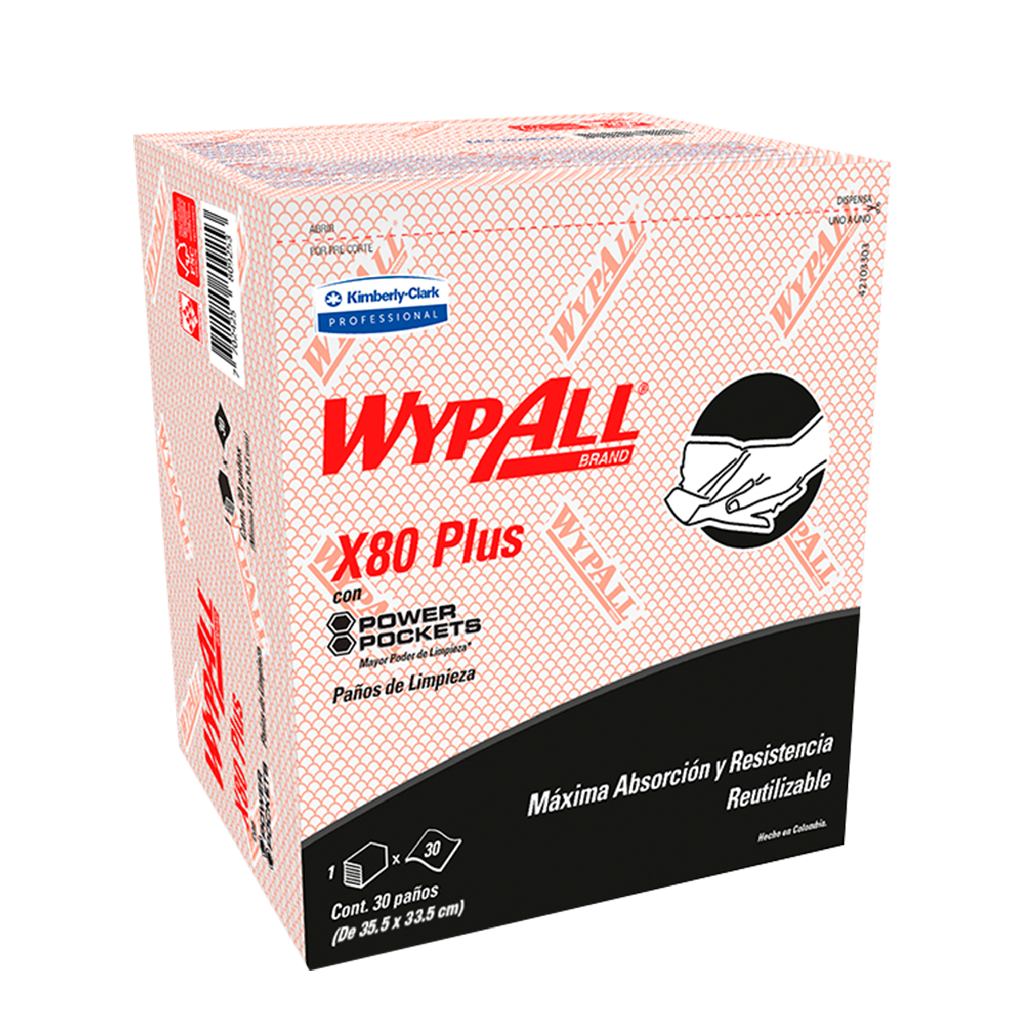 WYPALL® X80Plus Food Service Rojo